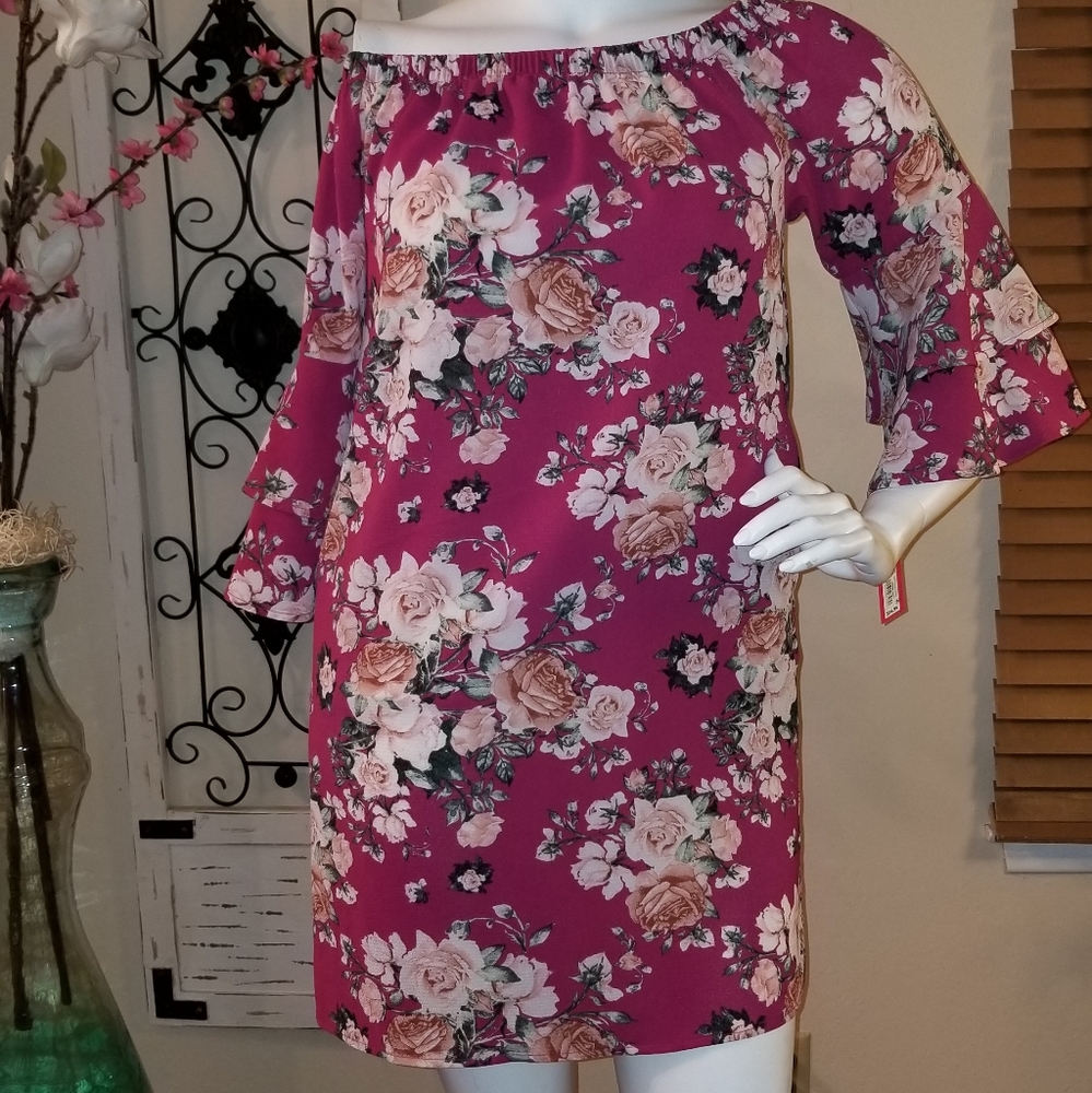 EXILARATION OFF SHOULDER DRESS